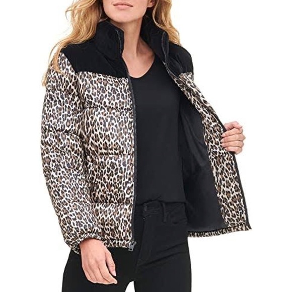 Levi’s Mixed Leopard Puffer L - Picture 1 of 12
